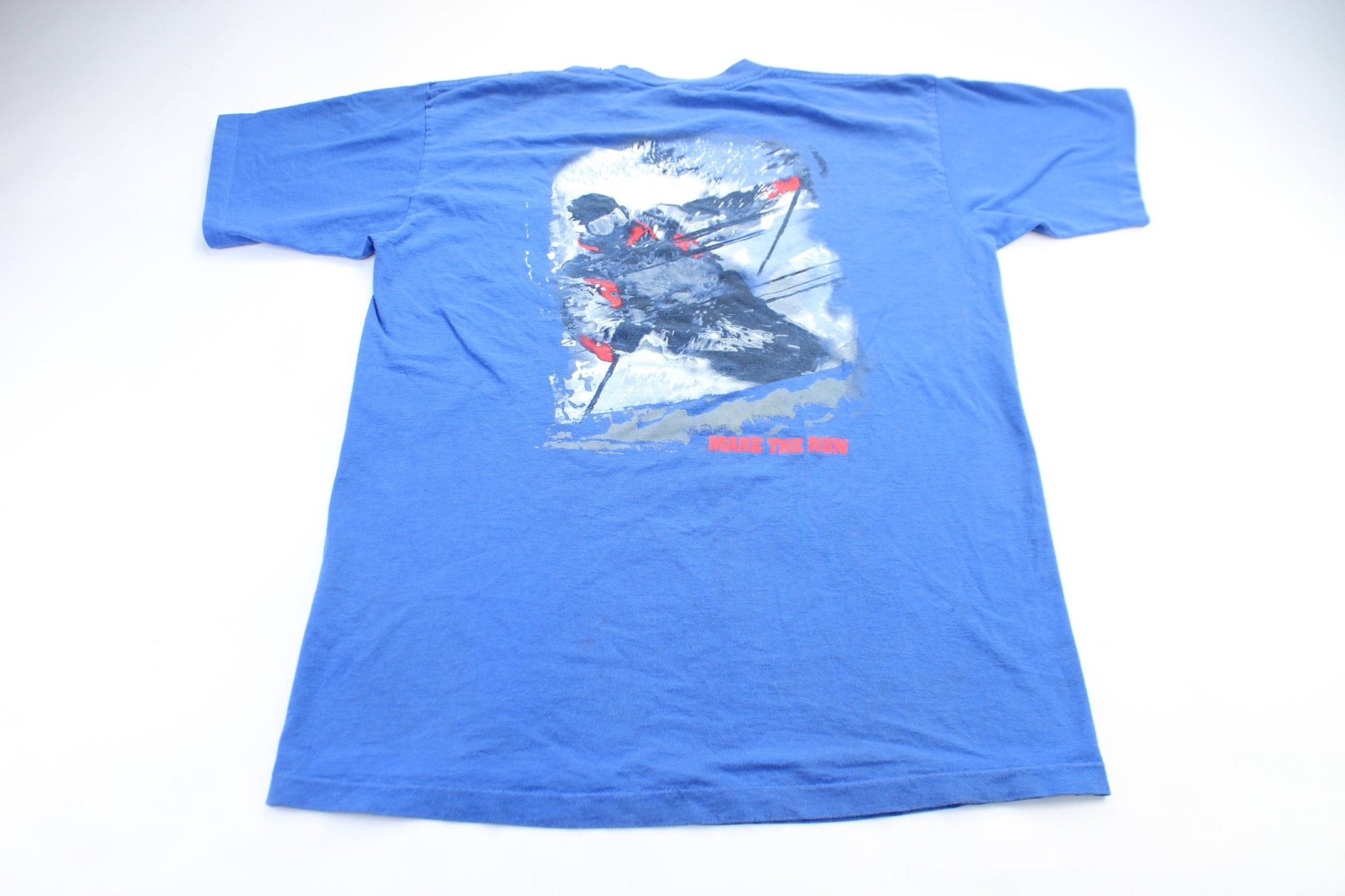 90's Ride The Run Ski T-Shirt - ThriftedThreads.com