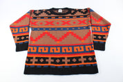 90's Sweater Bazaar Patterned Sweater - ThriftedThreads.com