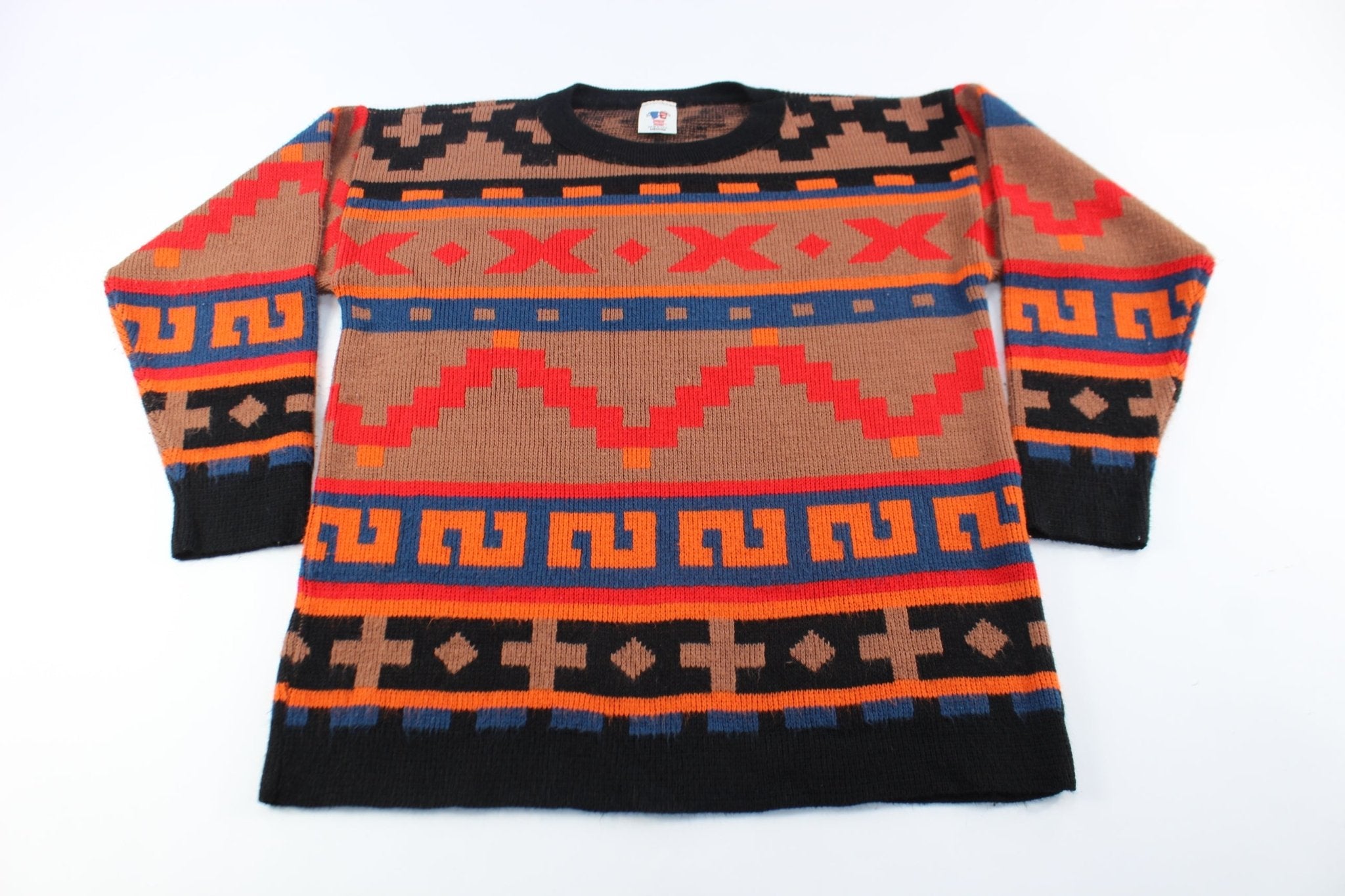 90's Sweater Bazaar Patterned Sweater - ThriftedThreads.com