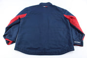 90's Tommy Hilfiger Embroidered Navy Blue & Red Zip Up Jacket - ThriftedThreads.com