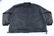 Adidas Embroidered Logo Black & Light Blue Zip Up Jacket - ThriftedThreads.com