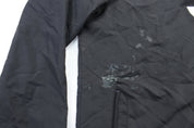 Adidas Embroidered Logo Black & White Striped Jacket - ThriftedThreads.com