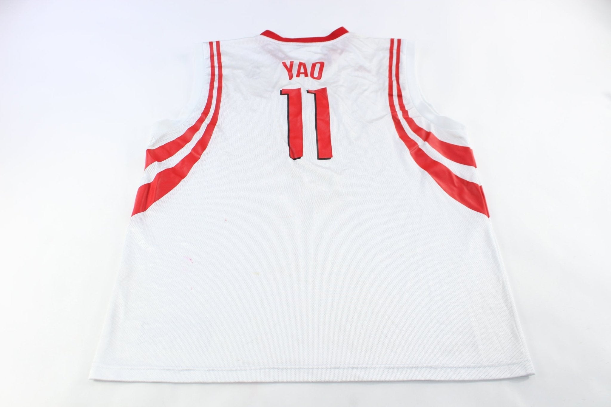 Adidas Embroidered Logo Houston Rockets Yao Ming Jersey - ThriftedThreads.com