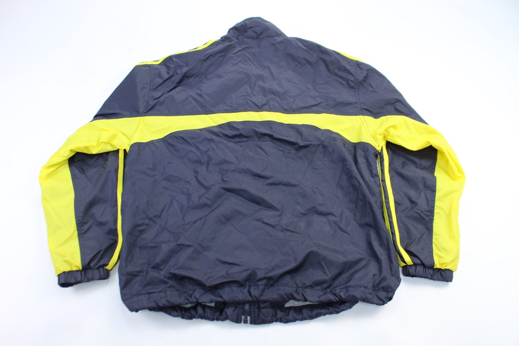 Adidas Embroidered Logo Neon & Grey Zip Up Jacket - ThriftedThreads.com