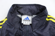 Adidas Embroidered Logo Neon & Grey Zip Up Jacket - ThriftedThreads.com