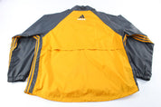 Adidas Embroidered Logo Yellow & Grey Zip Up Jacket - ThriftedThreads.com