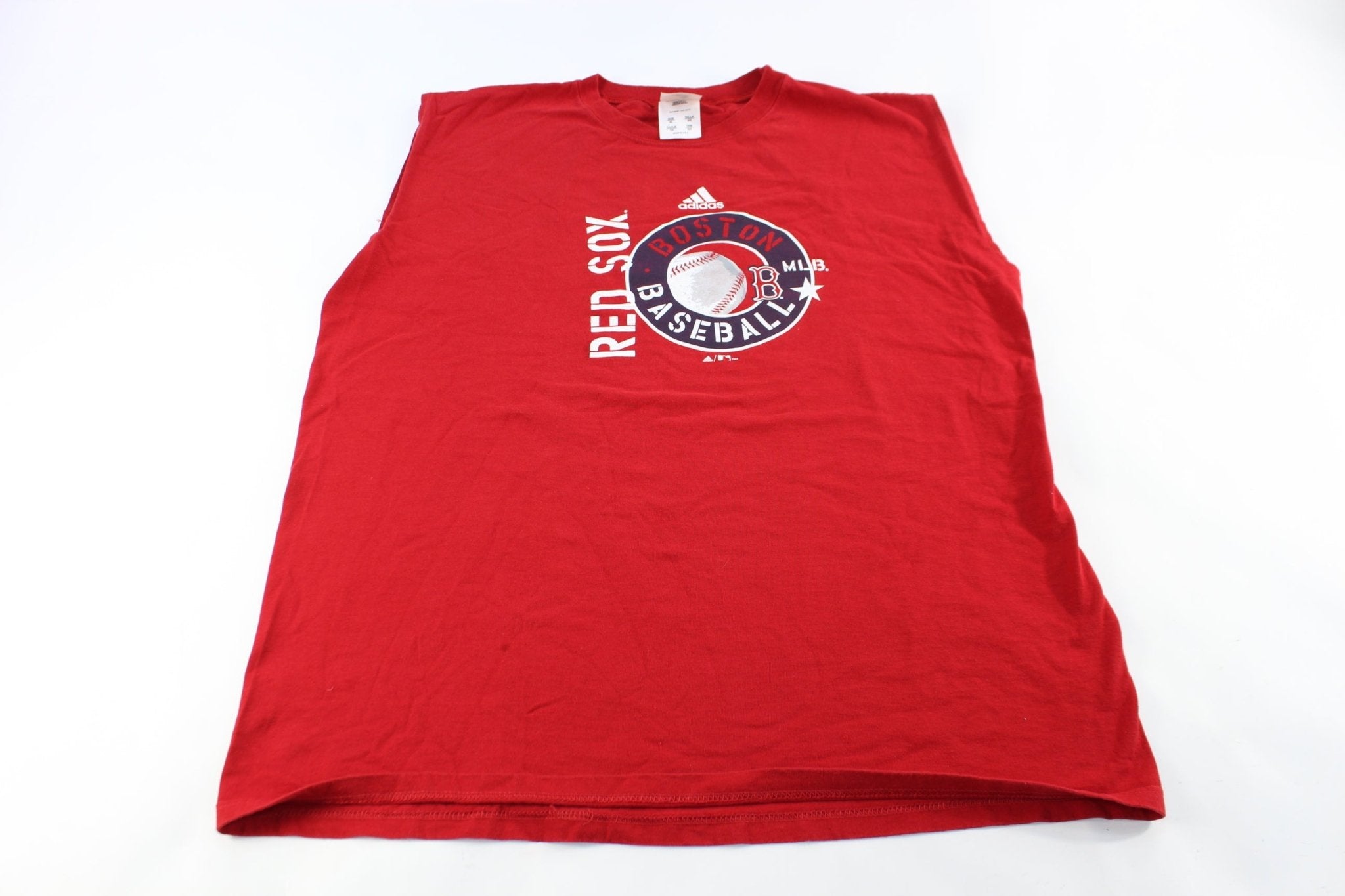 Adidas Logo Boston Red Sox Tank Top - ThriftedThreads.com