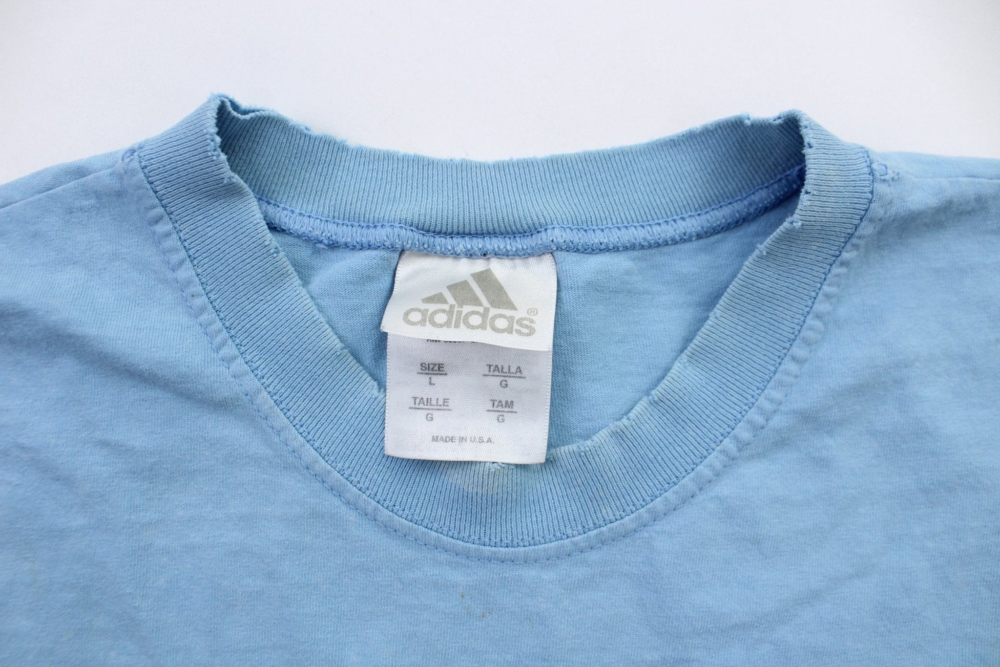 Adidas Logo Light Blue Tank Top - ThriftedThreads.com