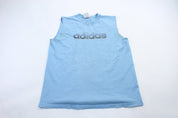Adidas Logo Light Blue Tank Top - ThriftedThreads.com