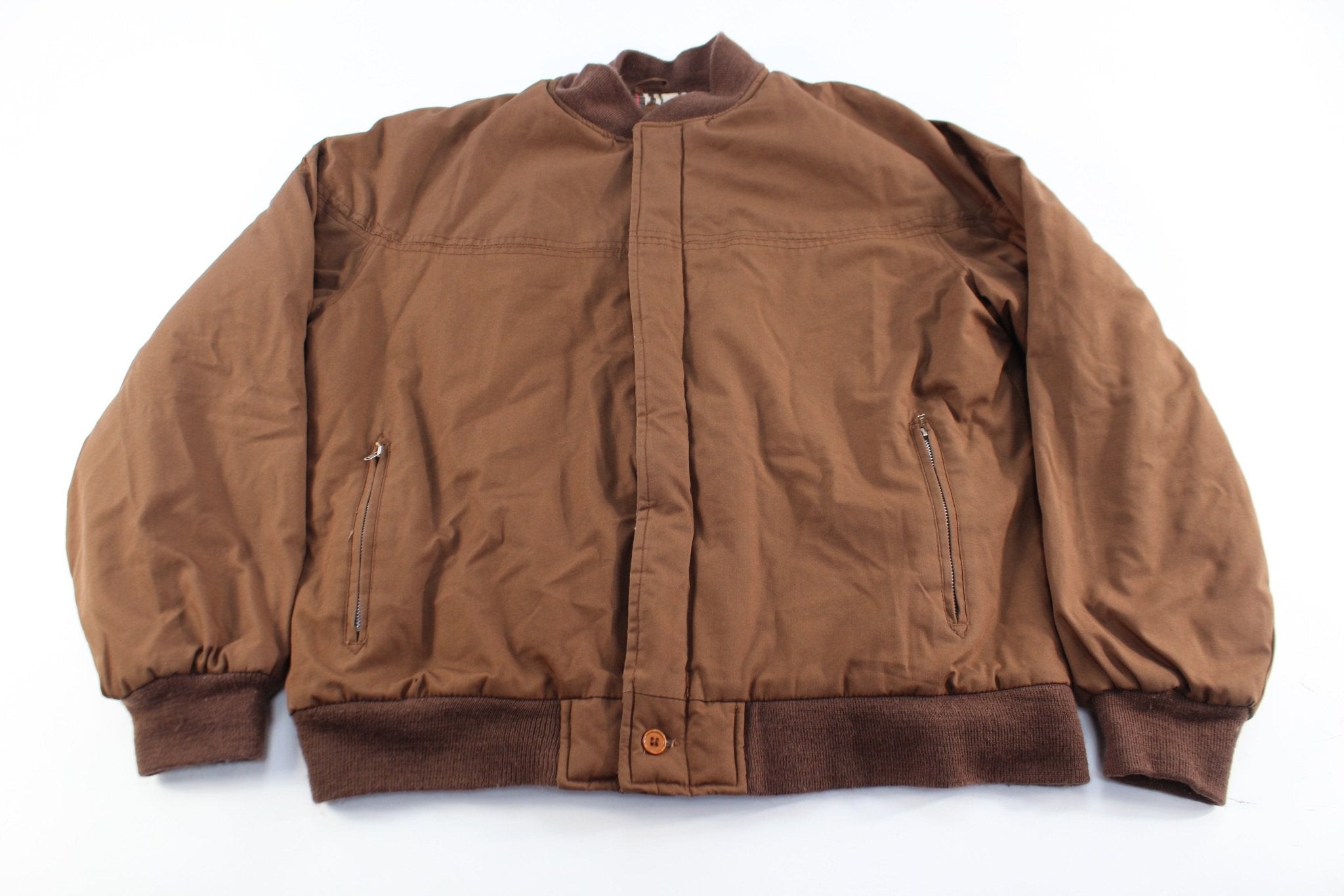 Brad Whitney Brown Zip Up Jacket - ThriftedThreads.com