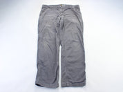 Carhartt Logo Patch Grey Carpenter Pants - ThriftedThreads.com