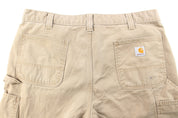 Carhartt Logo Patch Light Brown Pants - ThriftedThreads.com