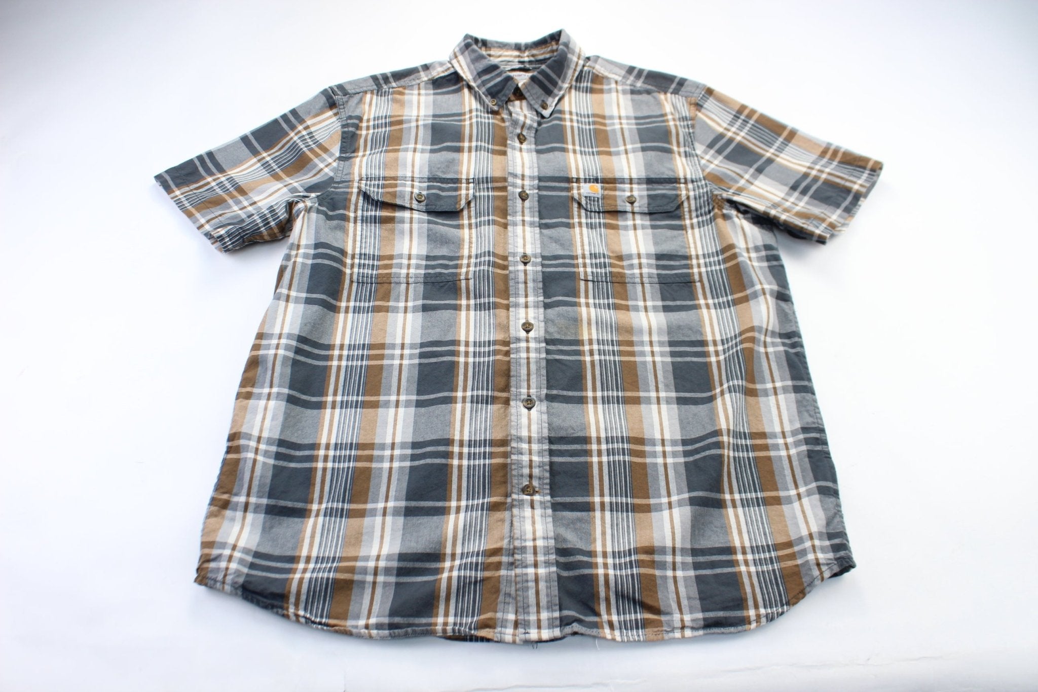 Carhartt Logo Patch Plaid Button Down –