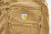 Carhartt Logo Patch Tan Carpenter Pants - ThriftedThreads.com