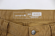 Carhartt Logo Patch Tan Carpenter Pants - ThriftedThreads.com
