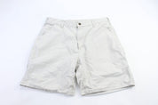 Carhartt Logo Patch White Cargo Shorts - ThriftedThreads.com