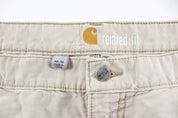 Carhartt Logo Patch White Pants - ThriftedThreads.com