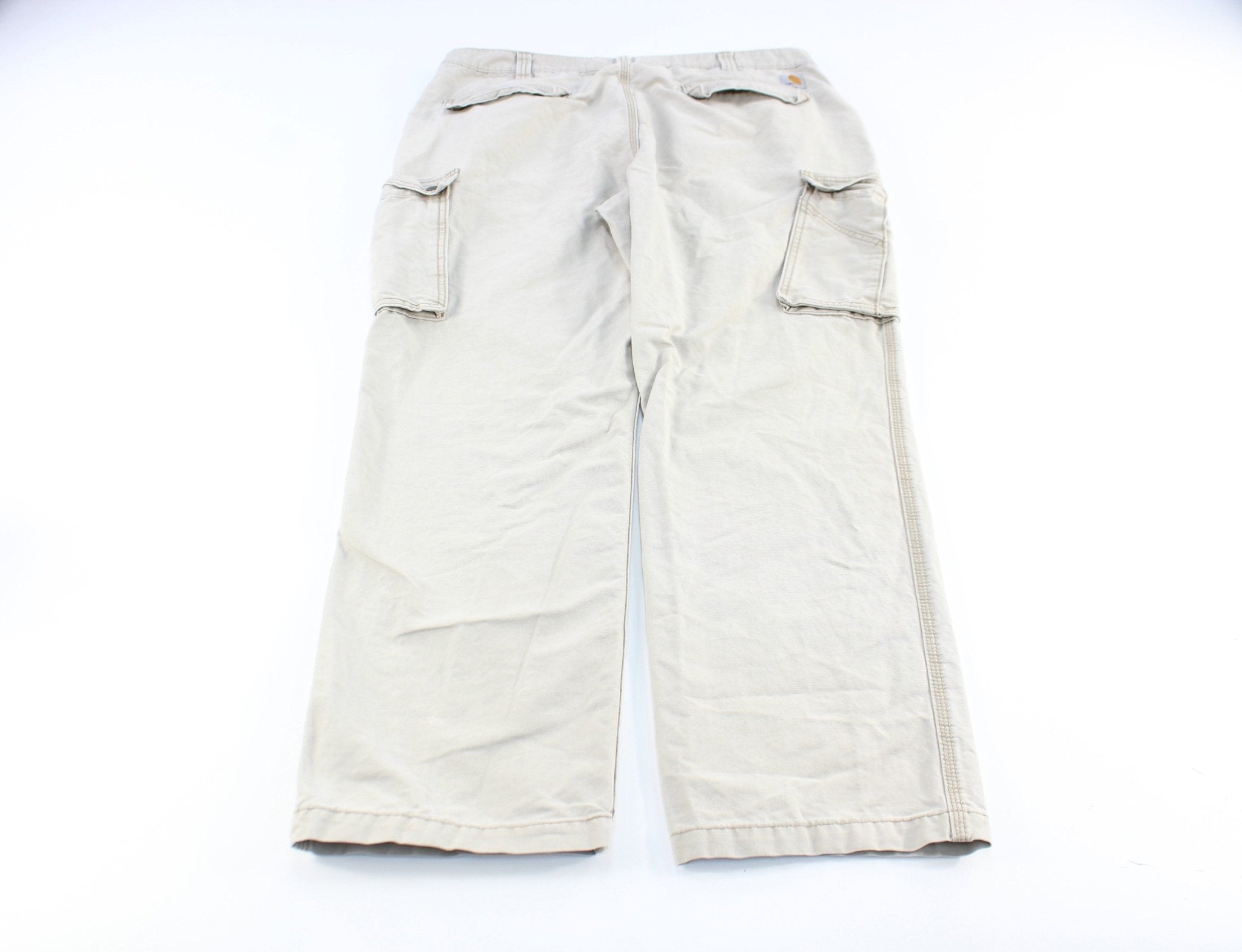 Carhartt Logo Patch White Pants - ThriftedThreads.com