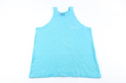 Champion Logo Light Blue Tank Top - ThriftedThreads.com