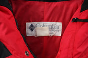 Columbia Sportswear Company Logo Patch Red & Black Zip Up Jacket - ThriftedThreads.com
