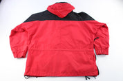 Columbia Sportswear Company Logo Patch Red & Black Zip Up Jacket - ThriftedThreads.com