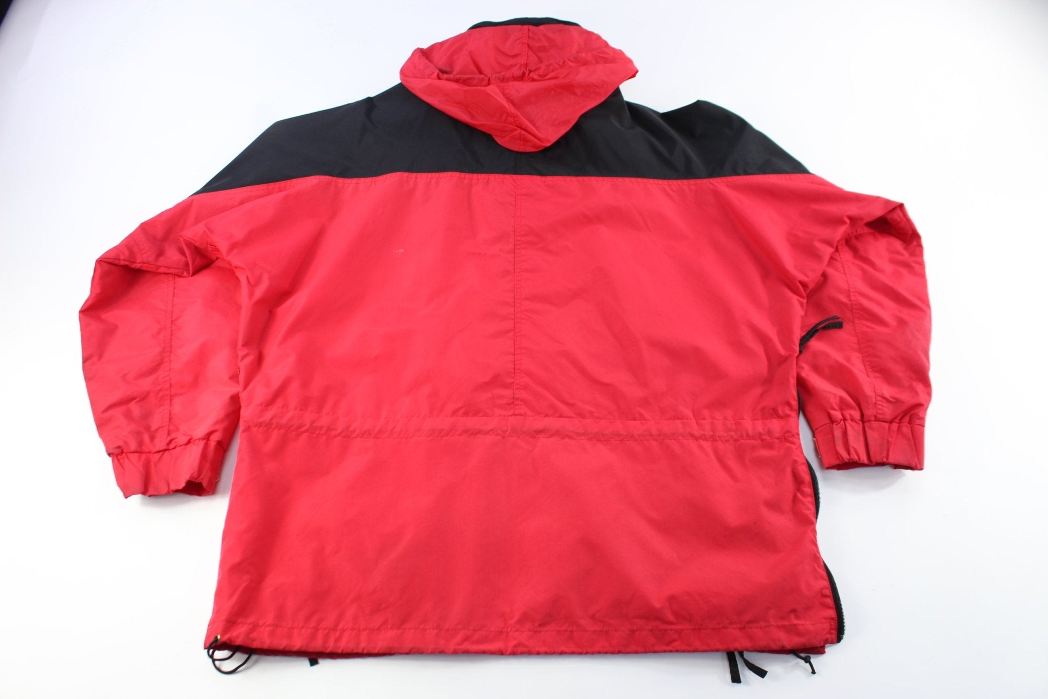Columbia Sportswear Company Logo Patch Red & Black Zip Up Jacket - ThriftedThreads.com