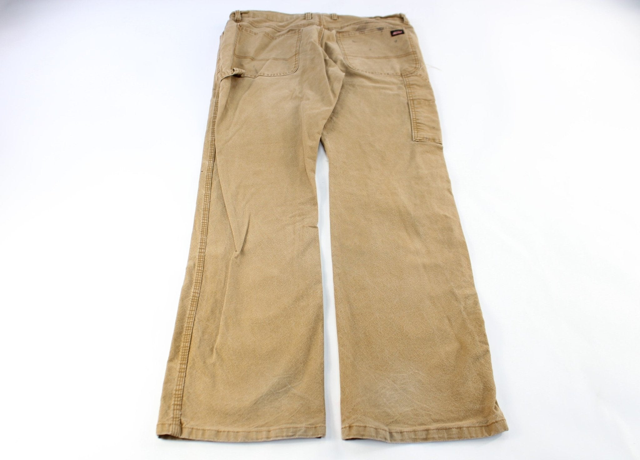 Dickie's Logo Patch Tan Carpenter Pants - ThriftedThreads.com