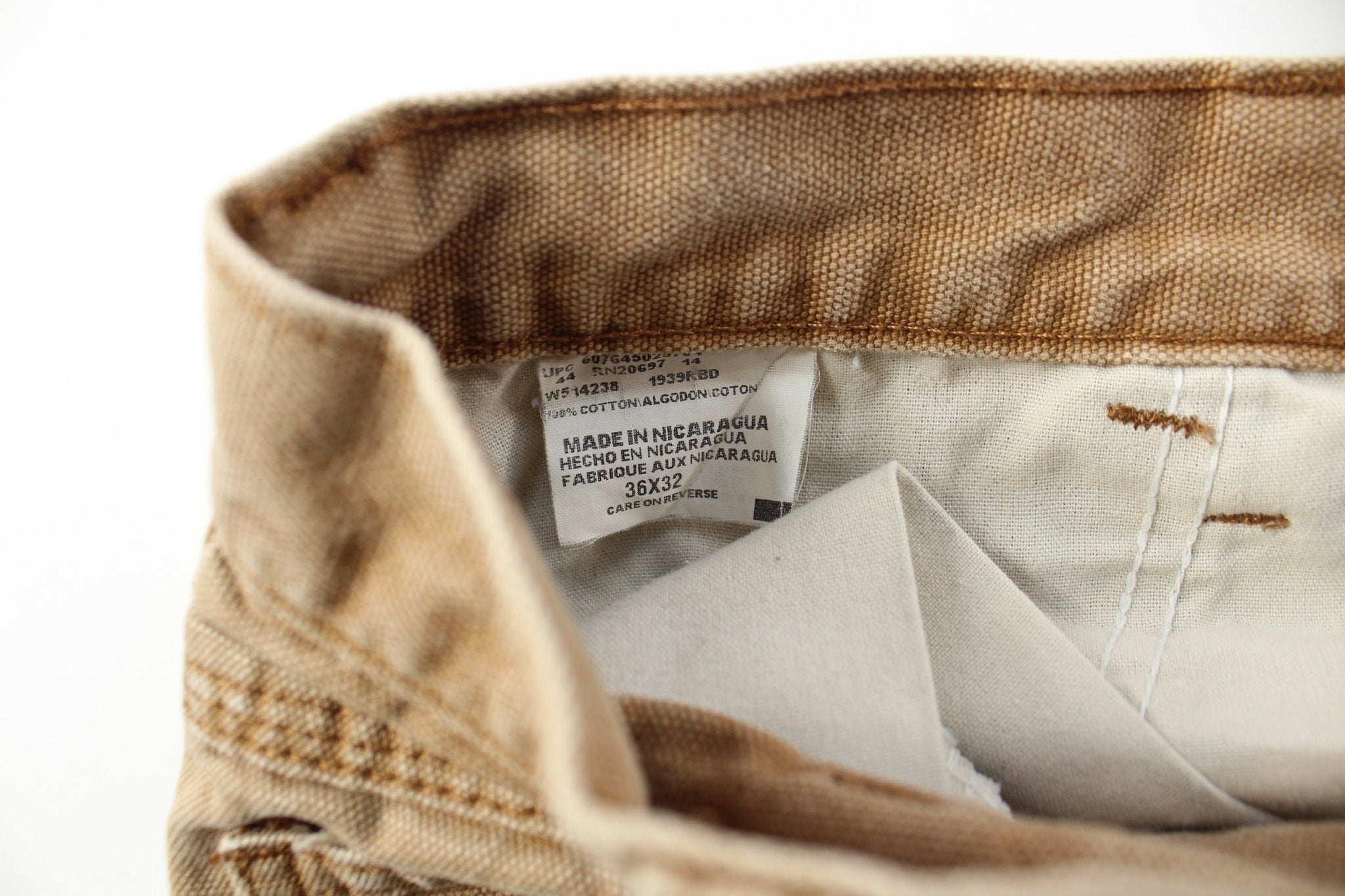 Dickie's Logo Patch Tan Carpenter Pants - ThriftedThreads.com