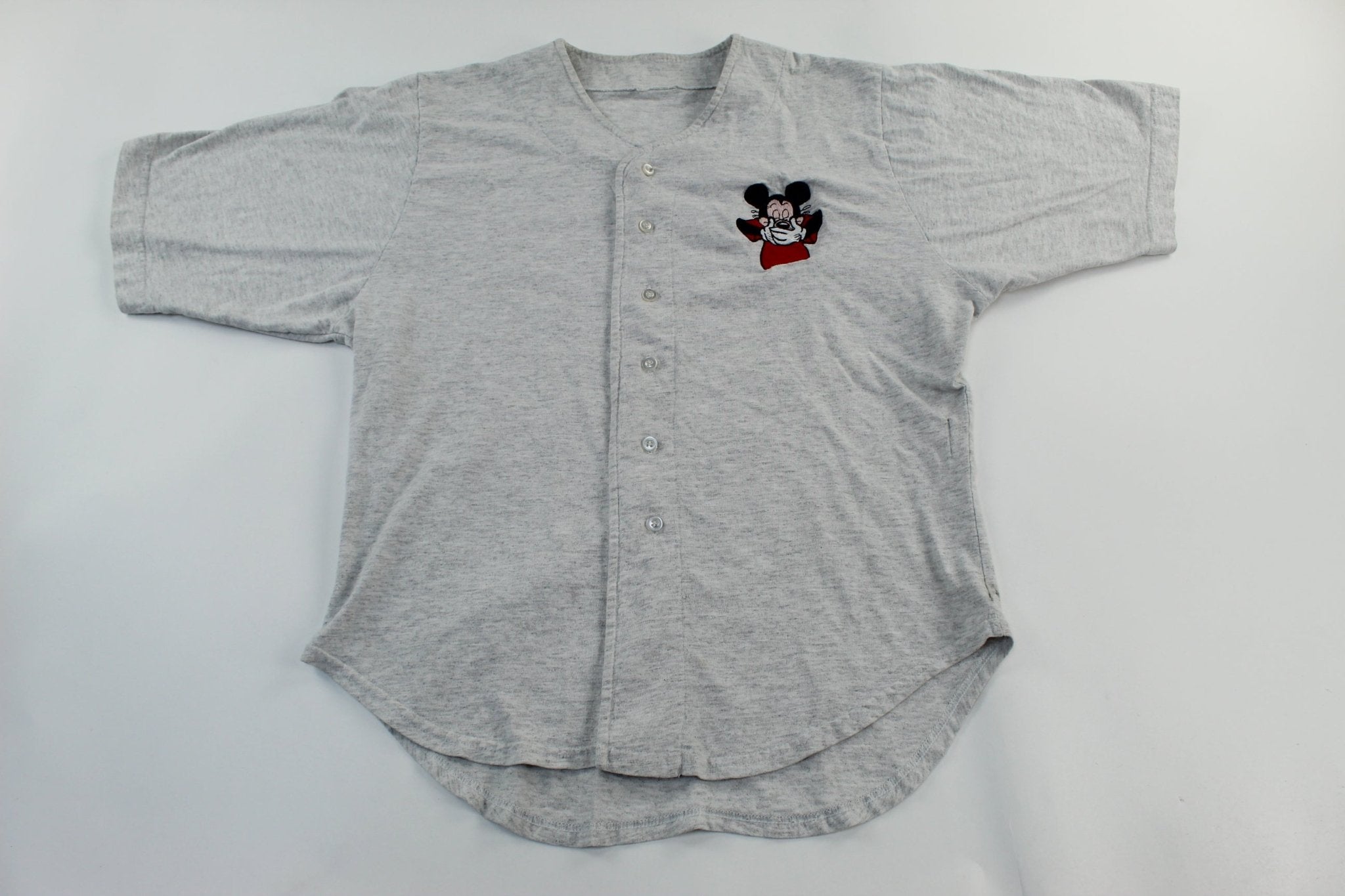 Disney Mickey Mouse Embroidered Baseball Jersey - ThriftedThreads.com