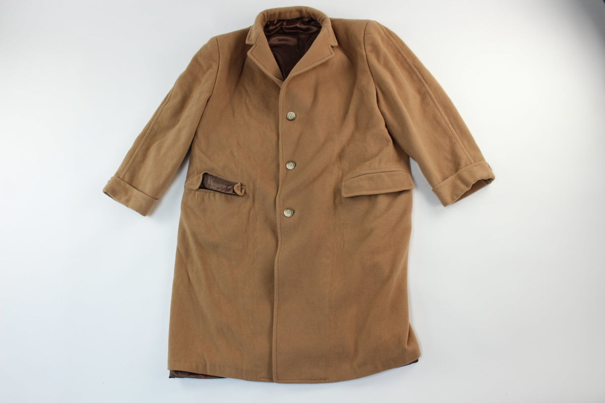 Feinson's Tan Wool Trench Coat – ThriftedThreads.com