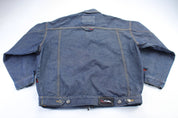 FUBU Dark Wash Denim Zip Up Jacket - ThriftedThreads.com