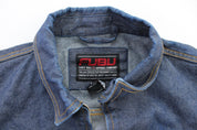 FUBU Dark Wash Denim Zip Up Jacket - ThriftedThreads.com