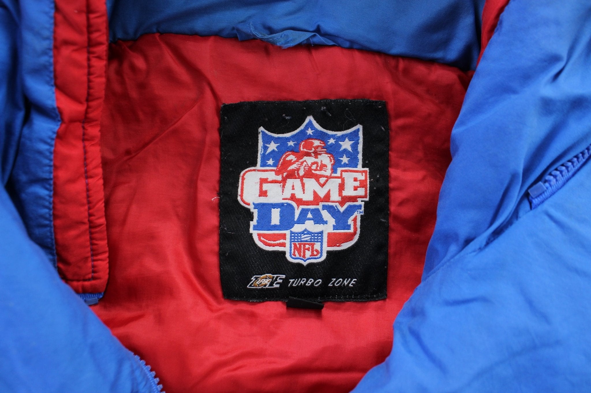 Game Day Embroidered New England Patriots Zip Up Jacket - ThriftedThreads.com