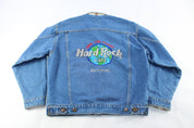 Hard Rock Cafe Embroidered Beijing Denim Jacket - ThriftedThreads.com