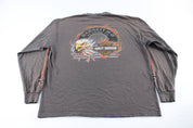 Harley Davidson Motorcycles El Paso, Texas Flame LS T-Shirt - ThriftedThreads.com