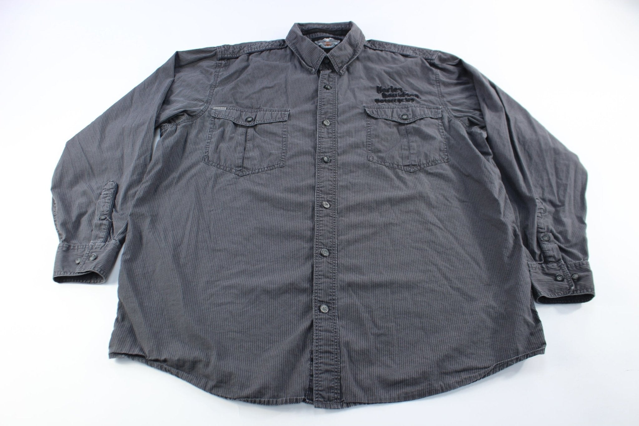 Harley Davidson Motorcycles Embroidered Button Down - ThriftedThreads.com