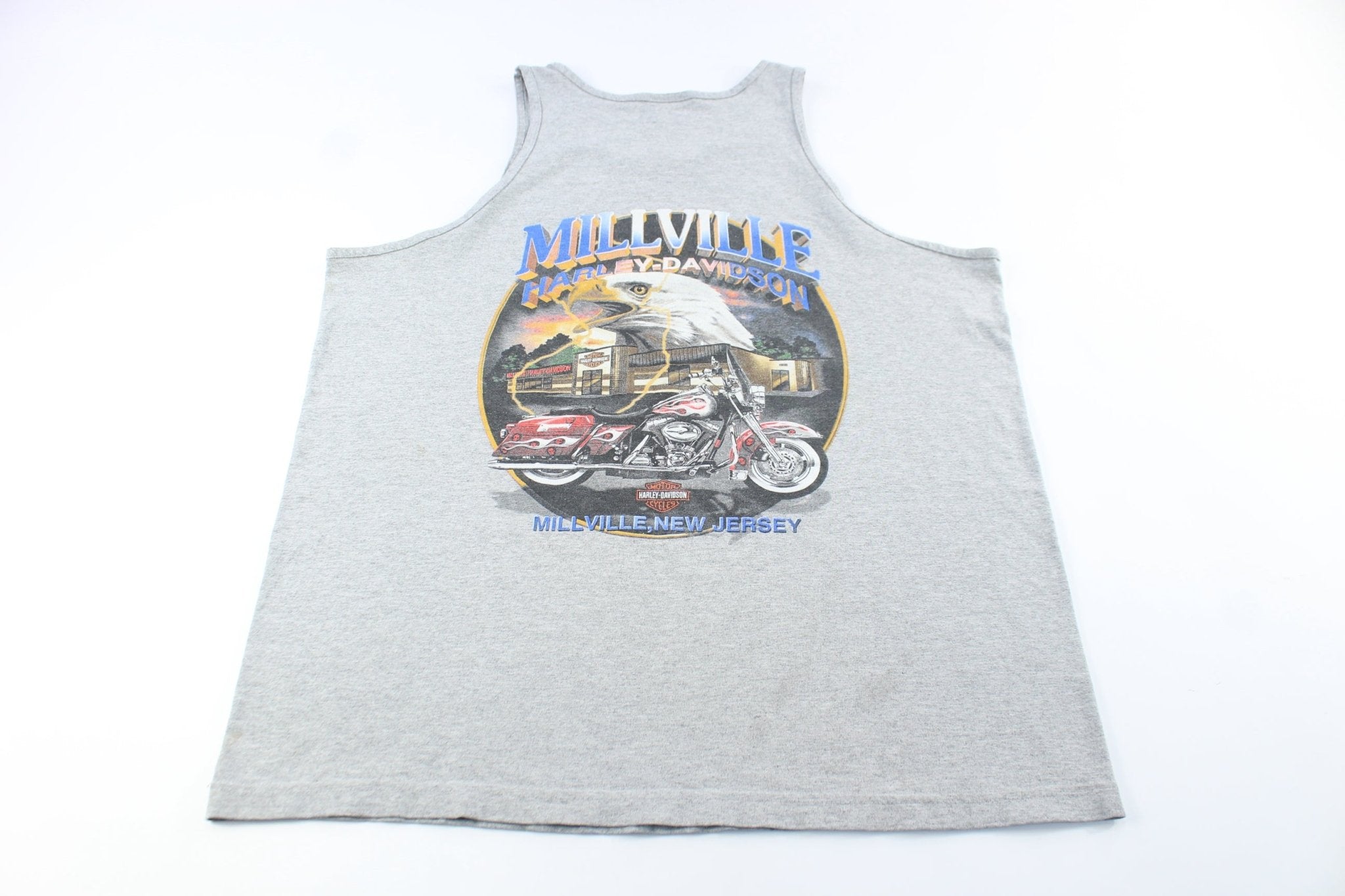 Harley Davidson Motorcycles Millville, New Jersey Tank Top - ThriftedThreads.com