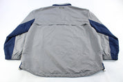 Hilfiger Athletics Embroidered Navy Blue & Grey Zip Up Jacket - ThriftedThreads.com