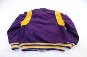 Howe Athletic Apparel Purple & Gold Reversible Varsity Jacket - ThriftedThreads.com