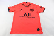 Jordan Embroidered Logo Paris Saint-Germain Soccer Jersey - ThriftedThreads.com