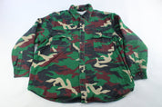 KingSize Military Camo Thermal Button Down - ThriftedThreads.com