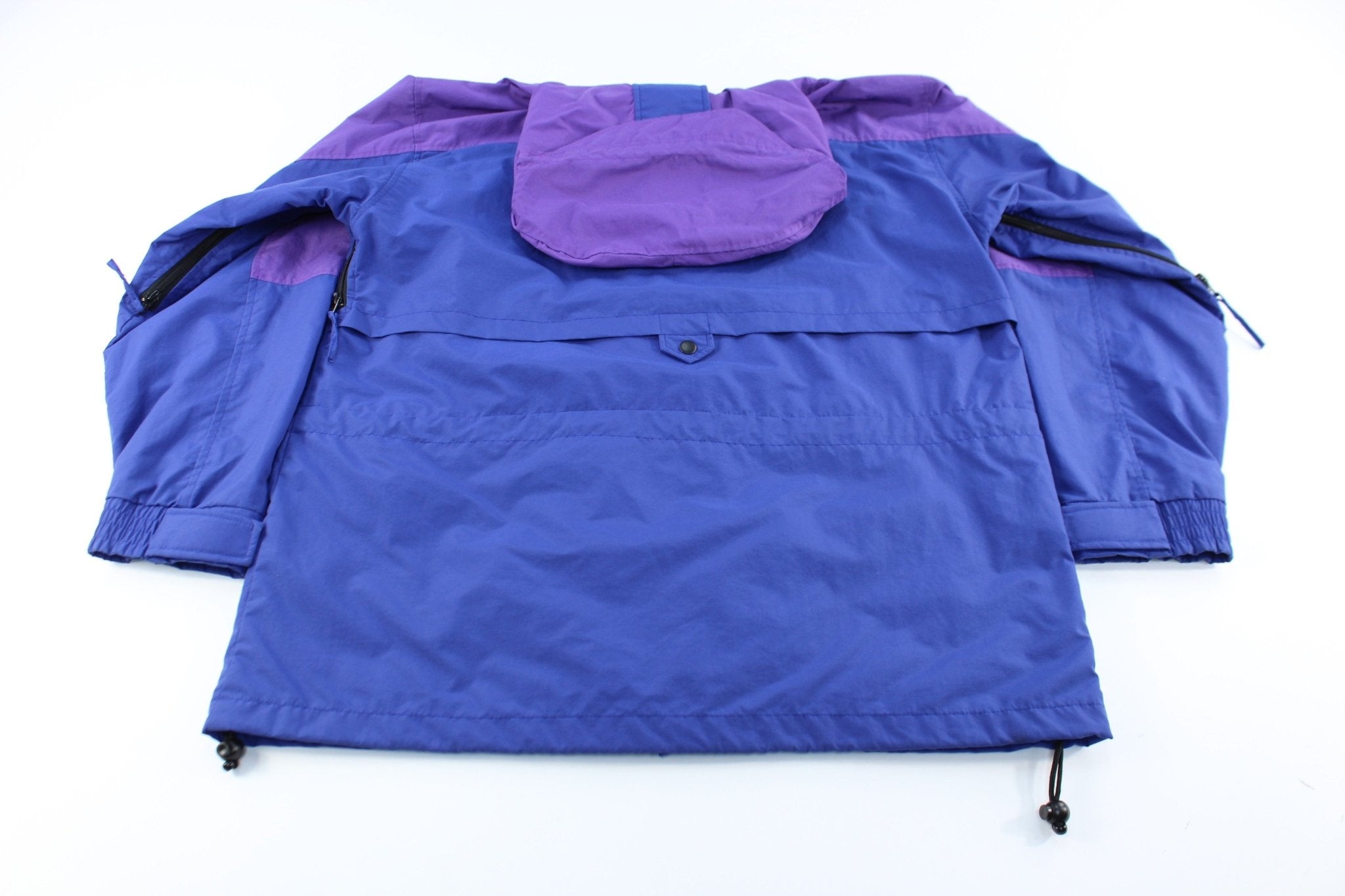L.L. Bean Sunbuster Black, Blue, & Purple Zip Up Jacket - ThriftedThreads.com