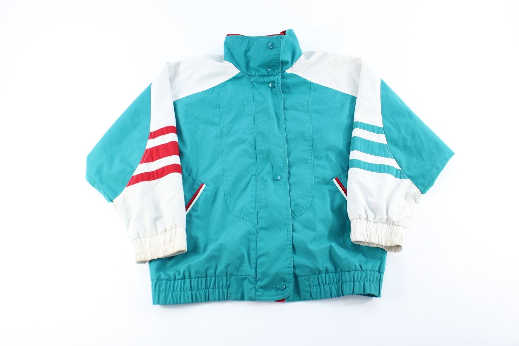 London Towne Aqua, Red, White Zip Up Jacket - Jackets - Thrifted Threads
