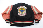 Louisville Slugger Leather Baseball Varsity Jacket - ThriftedThreads.com