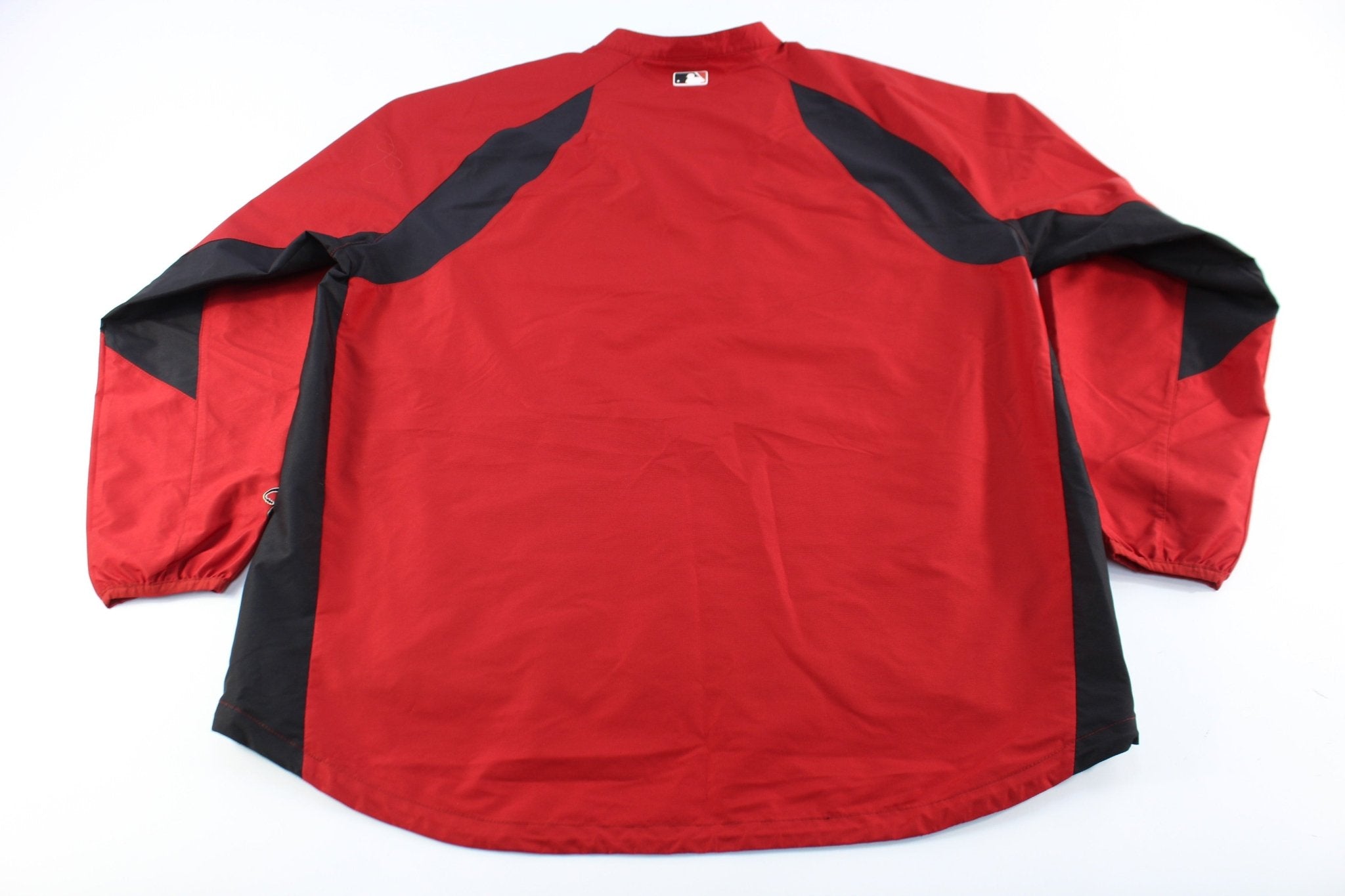 Majestic Arizona Diamondbacks Red & Black Pullover Jacket - ThriftedThreads.com