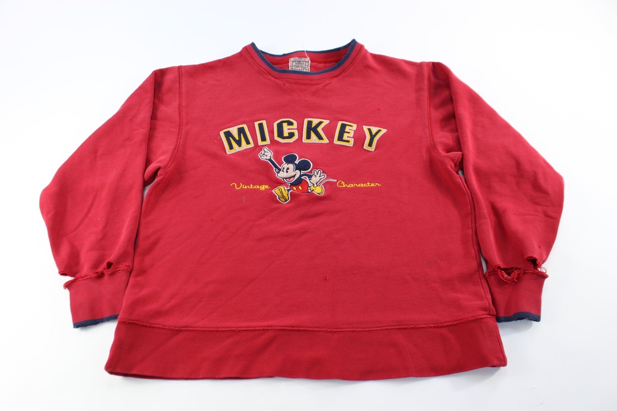 Mickey Mouse Embroidered Sweatshirt - ThriftedThreads.com
