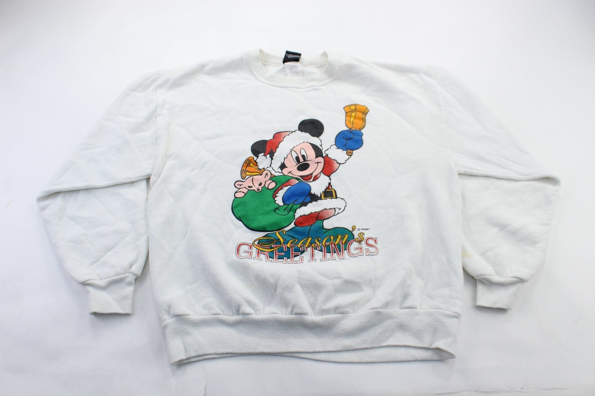 Mickey Unlimited Seasons Greetings Christmas Sweatshirt - ThriftedThreads.com
