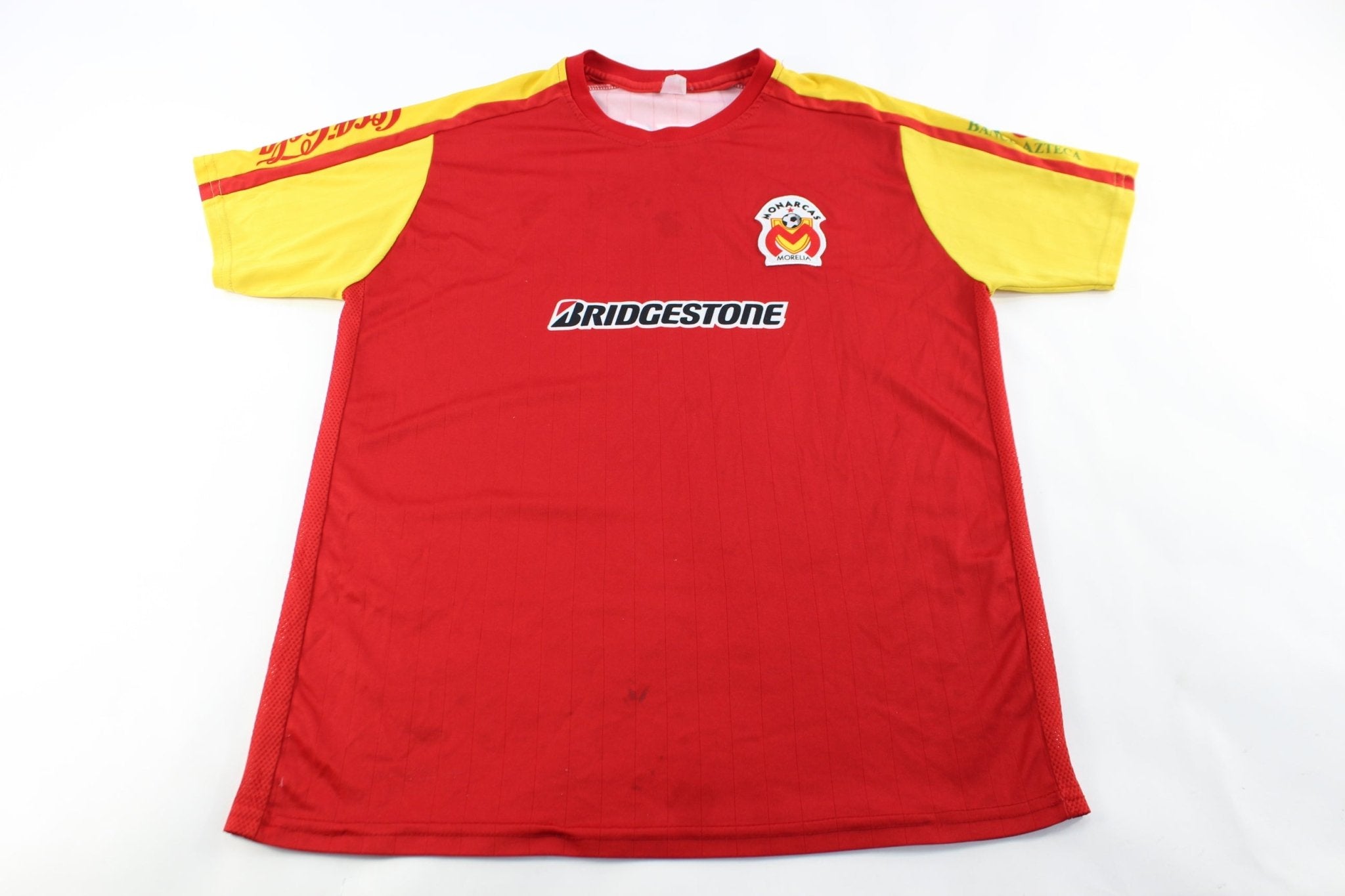 Monarcas Morelia Red & Yellow Soccer Jersey - ThriftedThreads.com