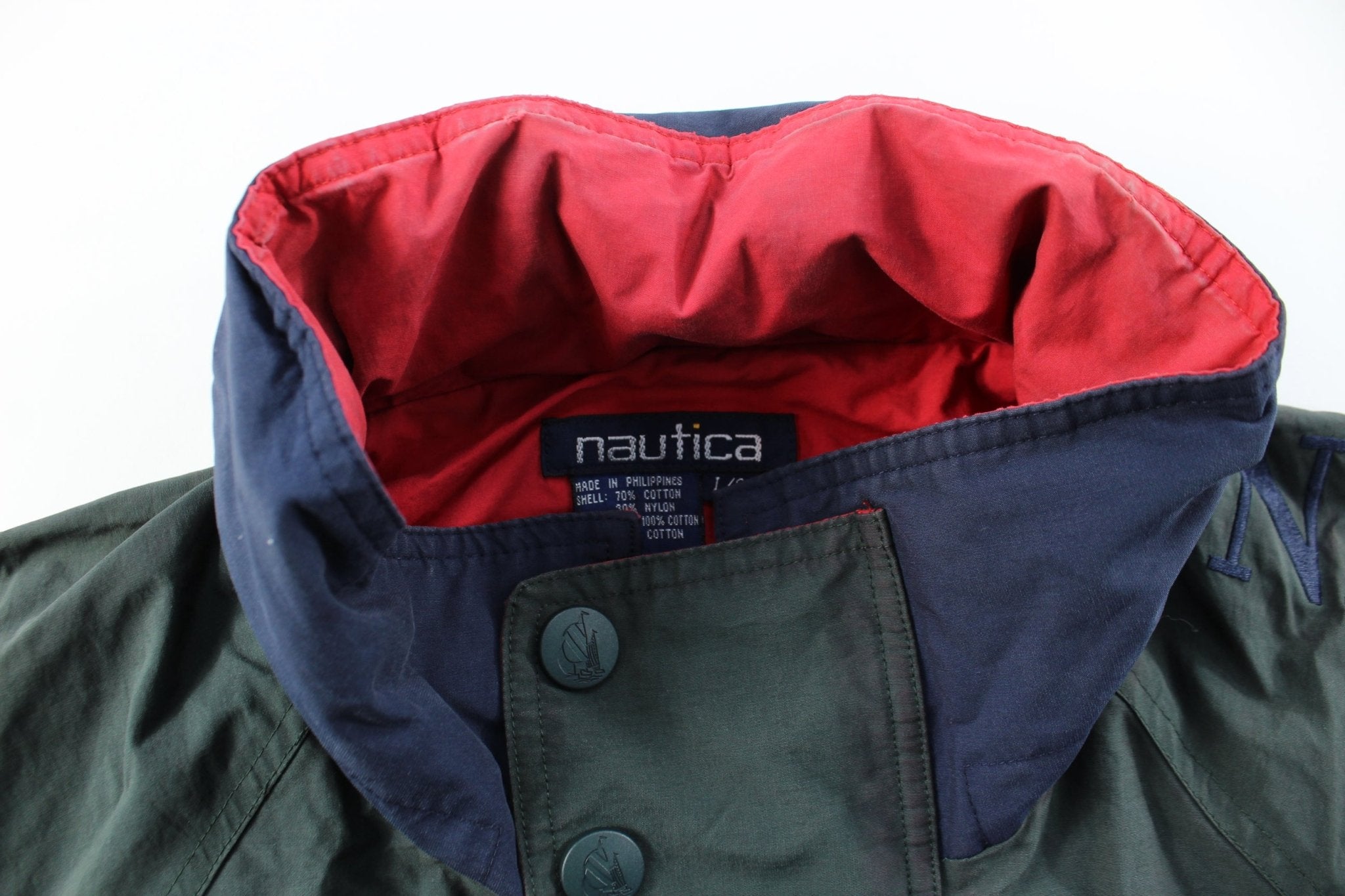 Nautica Challenge Embroidered Green Zip Up Jacket - ThriftedThreads.com