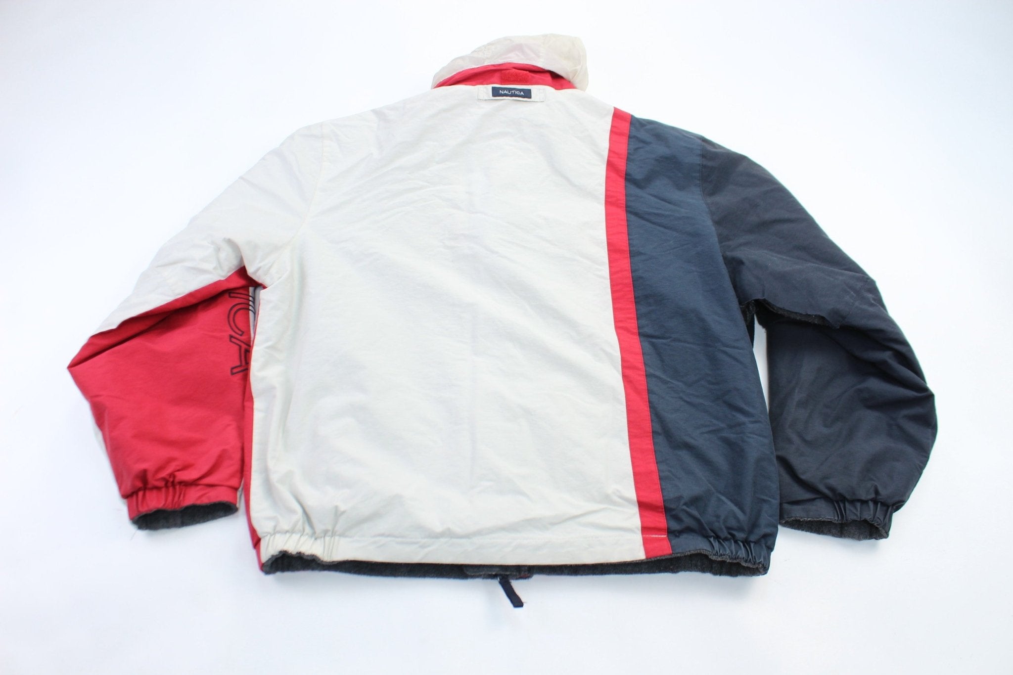 Nautica Embroidered Logo Reversible Fleece Jacket - ThriftedThreads.com
